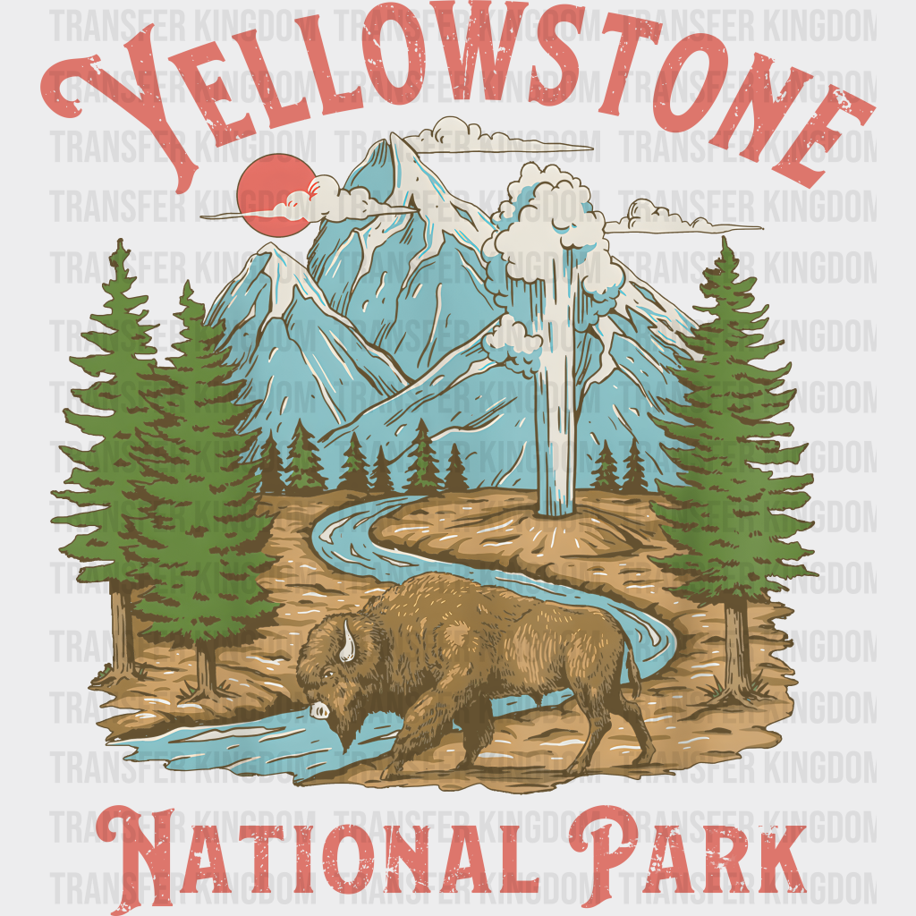 Yellowstone National Park Design - Parks Dtf Transfers