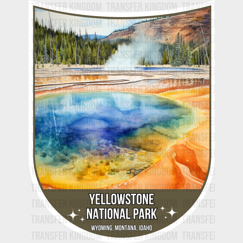 Yellowstone National Park Wyoming Montana Idaho - National Parks DTF Transfer