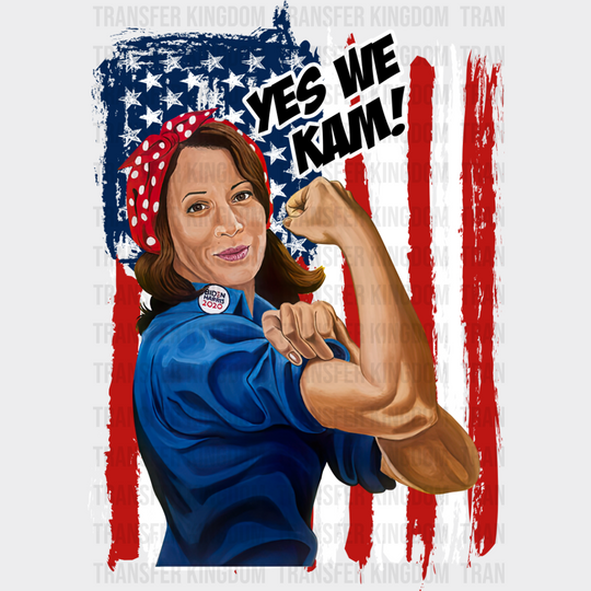 Yes We Kam - Kamala Harris Dtf Transfer Unisex S & M (10’’) / Dark Color Design See Imaging