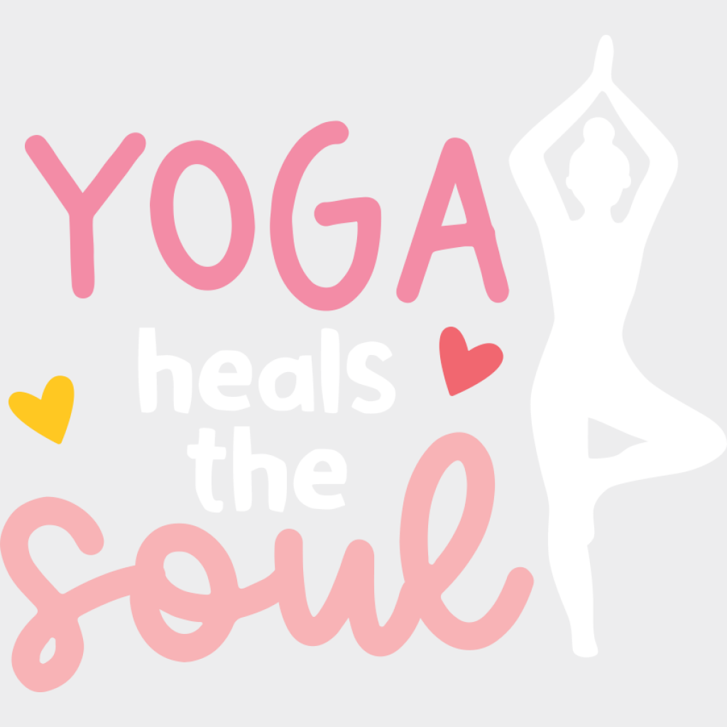 Yoga Heals The Souls - Yoga DTF Transfer Adult Unisex - S & M (10’’) / Light Color Design (See Imaging)