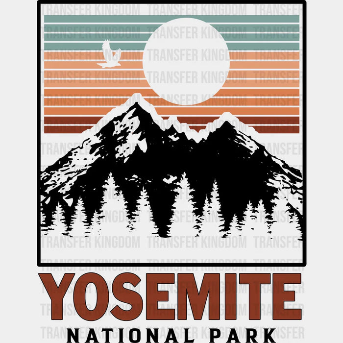 Yosemite National Park Black And White Design - National Parks DTF Transfers