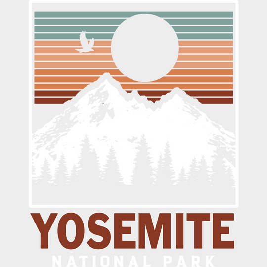 Yosemite National Park Design - Parks Dtf Transfers Unisex S & M (10’) / Light Color See Imaging