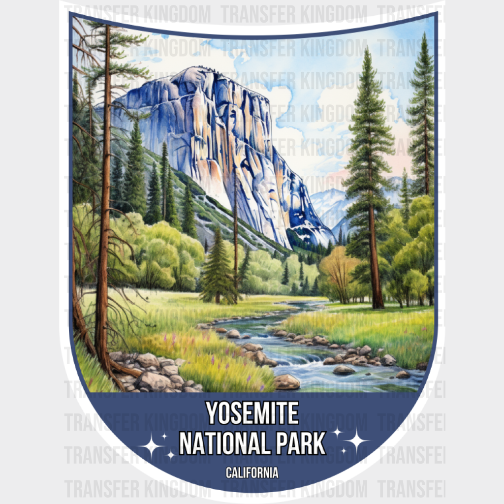 Yosemite National Park California - National Parks DTF Transfer