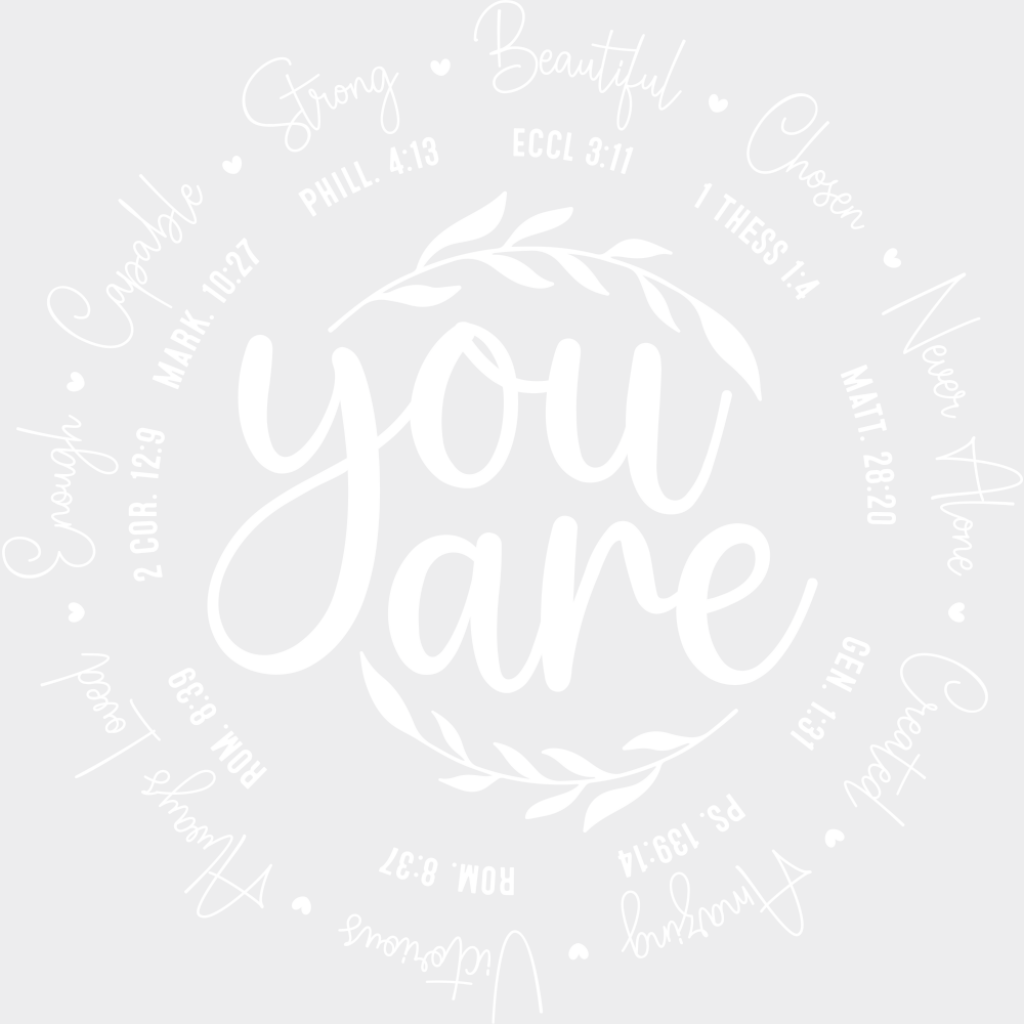 You Are B&W - Christianity DTF Transfer Adult Unisex - S & M (10’’) / Light Color Design (See Imaging)