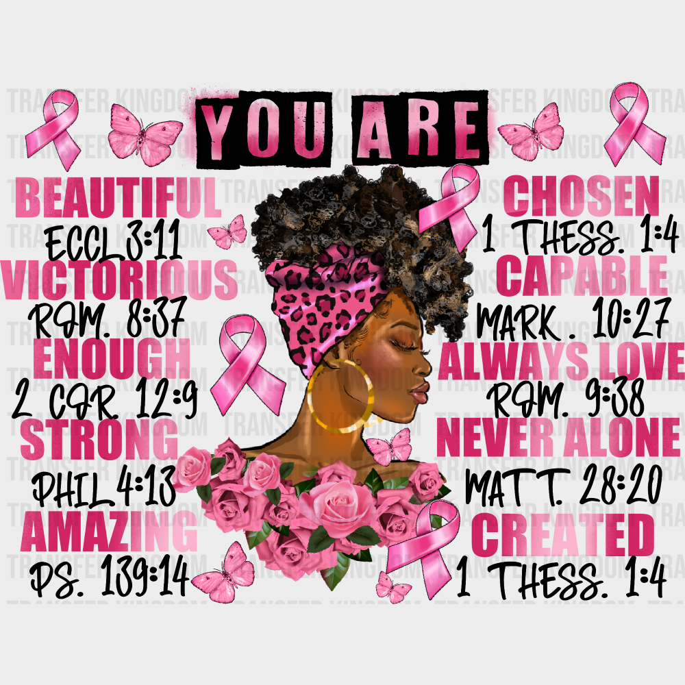 You Are - Faith DTF Transfer Adult Unisex - S & M (10’’) / Dark Color Design (See Imaging)