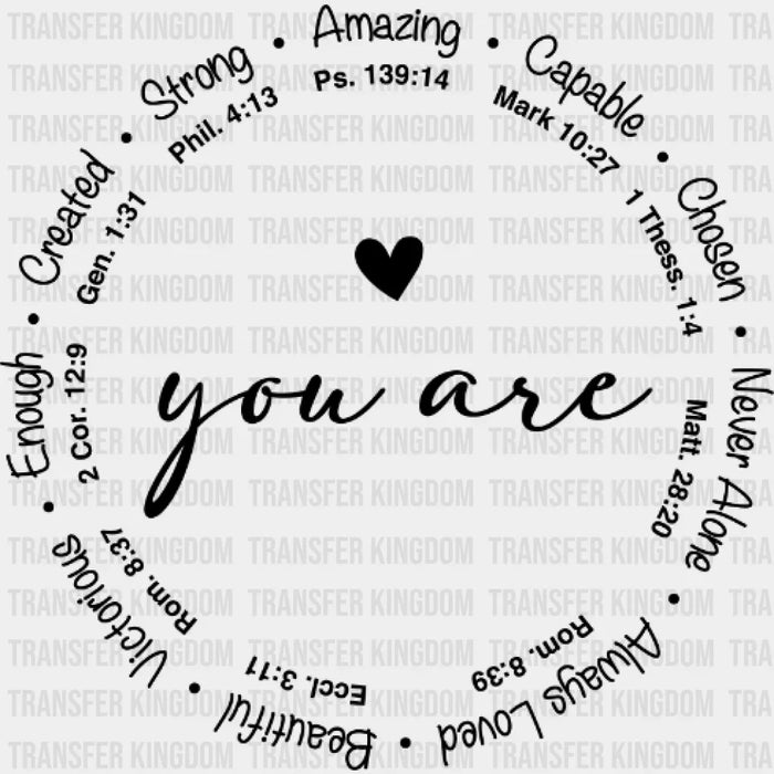 You Are Inspiration Bible Verse Design - DTF heat transfer