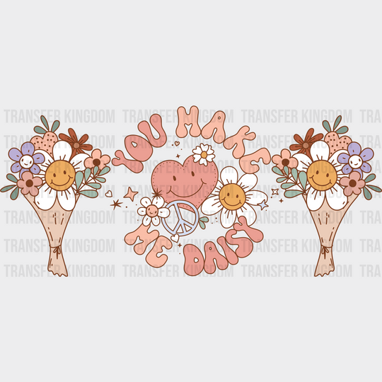 You Make Me Daisy - Valentine’s Day Cup Wrap Uv Sticker Permanent Dtf Decal