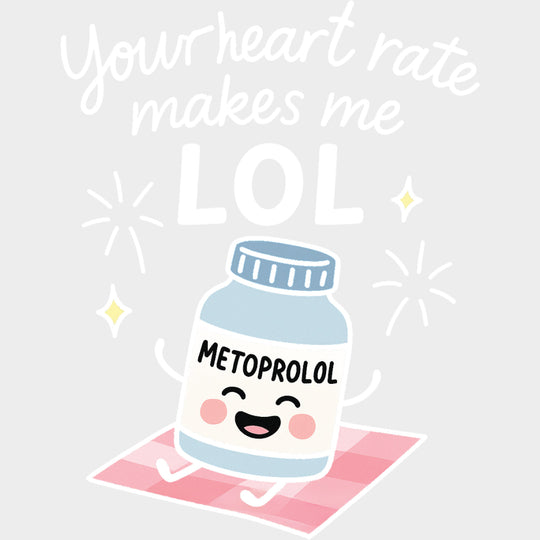 Your Heart Rate Makes Me LOL - Cardiac Nurse DTF Transfers Adult Unisex - S & M (10’’) / Light Color Design (See