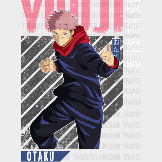 Yuji Itadori Otaku Design - Jujutsu Kaisen Dtf Transfer