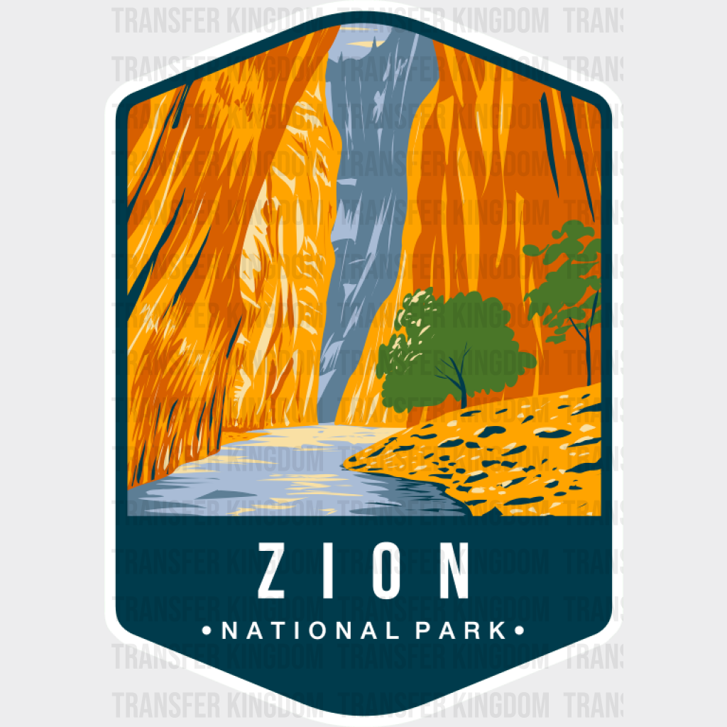 Zion National Park Colorful Design - National Parks DTF Transfer