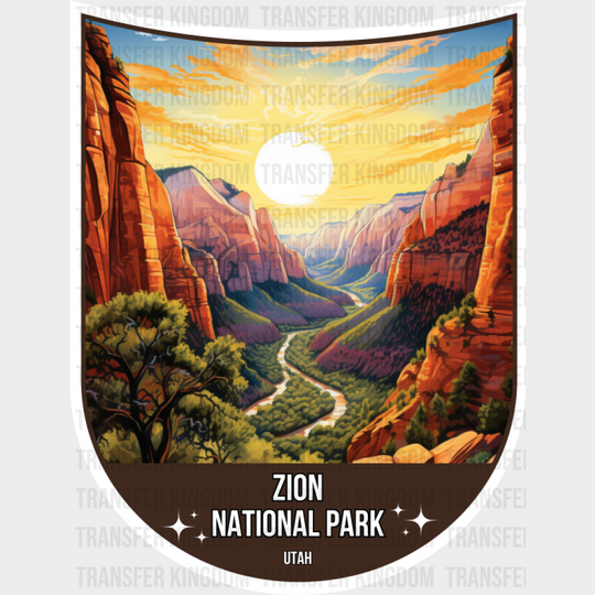 Zion National Park Utah - National Parks DTF Transfer