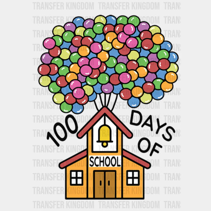100 Days Of School Balloons Design - DTF heat transfer
