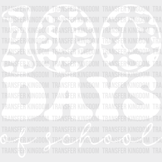 100 Days Of School B&W 100 Days Of School Design - DTF heat transfer - Transfer Kingdom