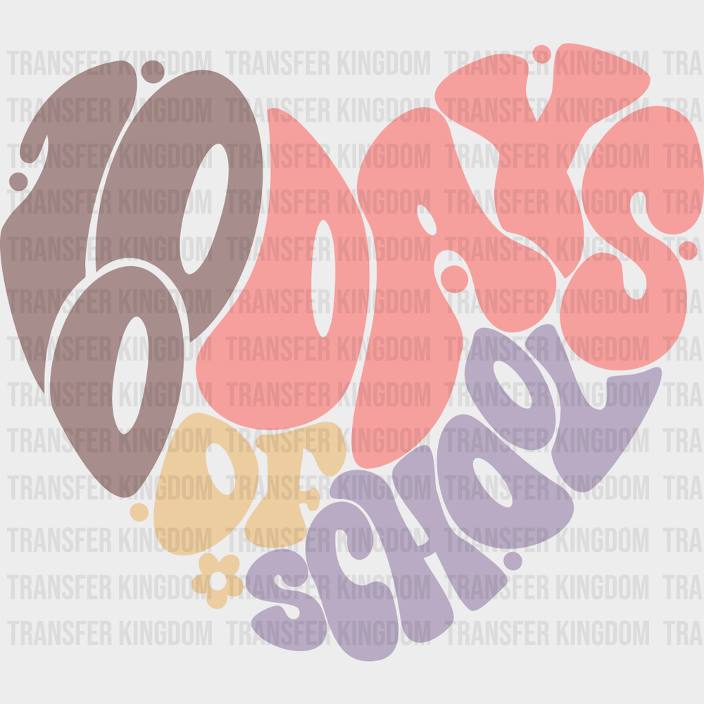 100 Days Of School Heart - DTF heat transfer - Transfer Kingdom