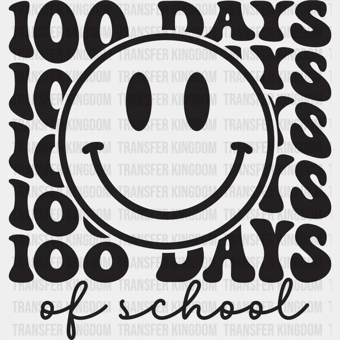 100 Days Of School Smiley Face Design - DTF heat transfer