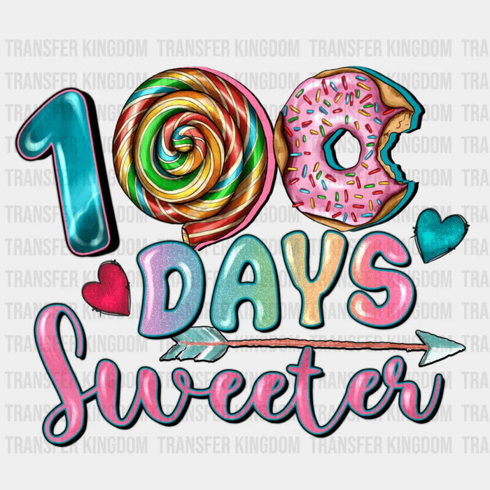 100 Days Sweeter Donut - DTF heat transfer