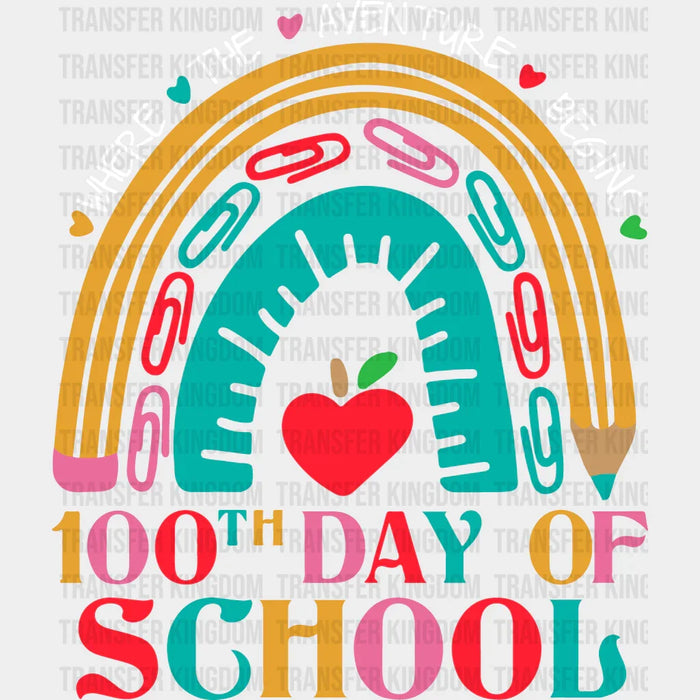 100th Day Of School Pencil Design - DTF heat transfer