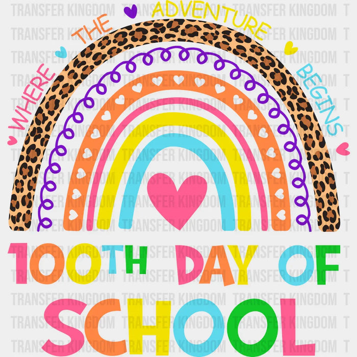 100th Day Of School Rainbow - DTF heat transfer