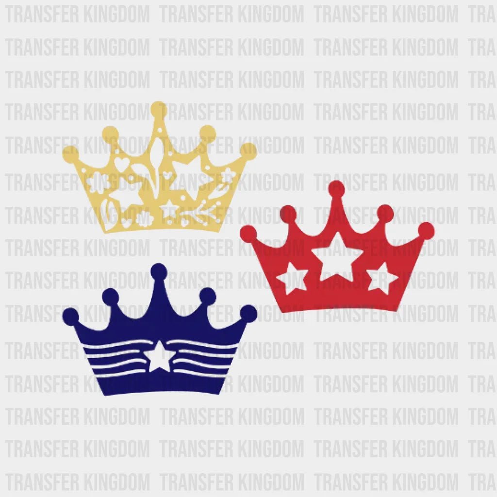 4Th Of July Crowns Dtf Transfer