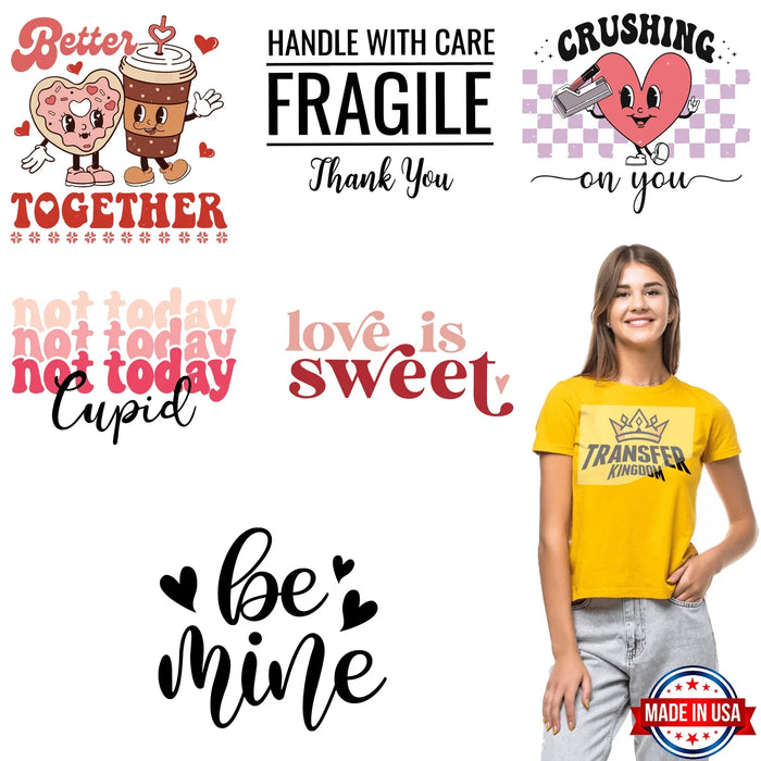 Valentine's Premade Gang sheet - 6 PCS 10 INCH (Version 4)