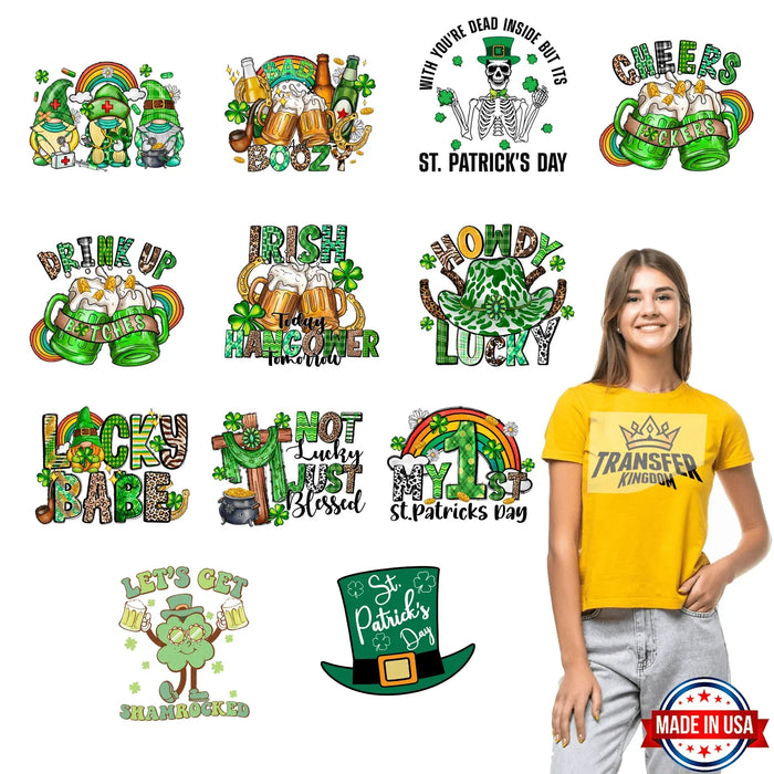 St. Patrick's Day Premade Gang sheet - 12 PCS 10 INCH (Variation 1)