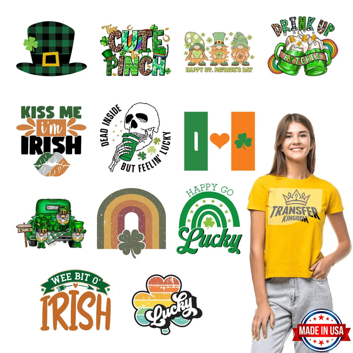 St. Patrick's Day Premade Gang sheet - 12 PCS 10 INCH (Variation 4)