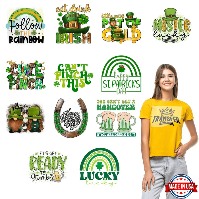 St. Patrick's Day Premade Gang sheet - 12 PCS 10 INCH (Variation 6)