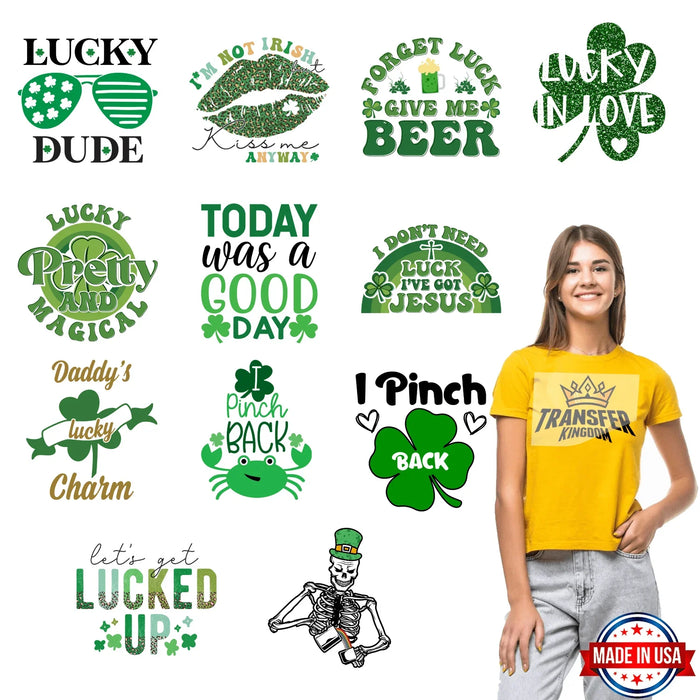 St. Patrick's Day Premade Gang sheet - 12 PCS 10 INCH (Variation 7)