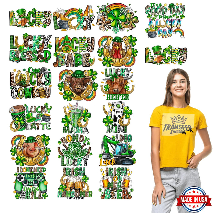 St. Patrick's Day Premade Gang sheet - 20 PCS 10 INCH (Variation 3)