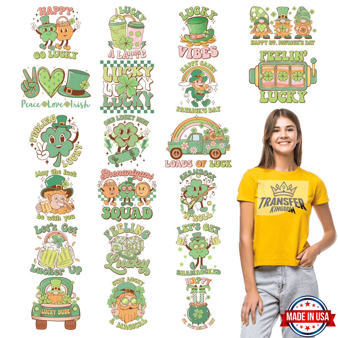 St. Patrick's Day Premade Gang sheet - 20 PCS 10 INCH - transfer-kingdom