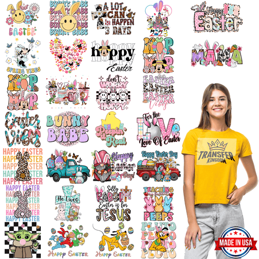 EASTER Premade Gang sheet - 30 PCS 10 INCH - transfer-kingdom