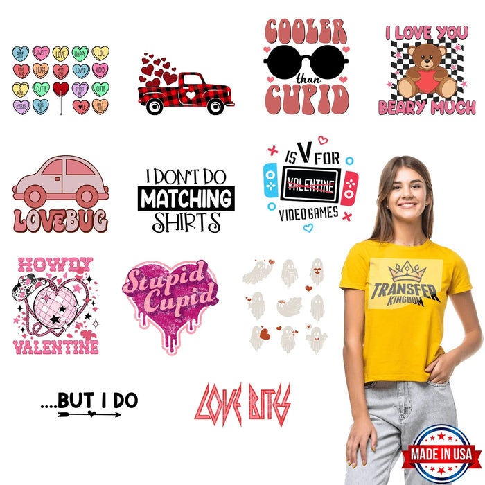 Valentine's Premade Gang sheet - 12 PCS 10 INCH (Version 4)