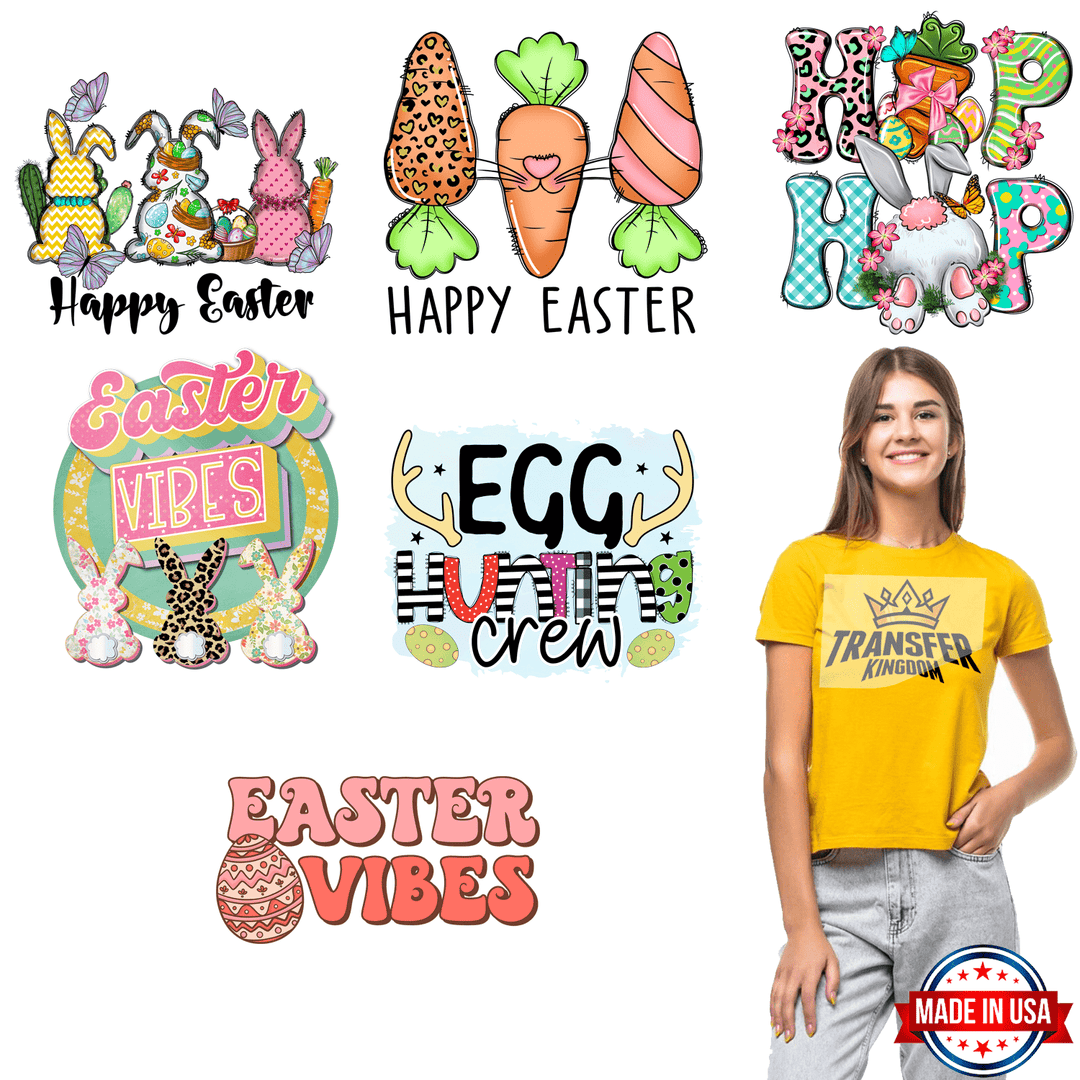 EASTER Premade Gang sheet - 6 PCS 10 INCH - transfer-kingdom