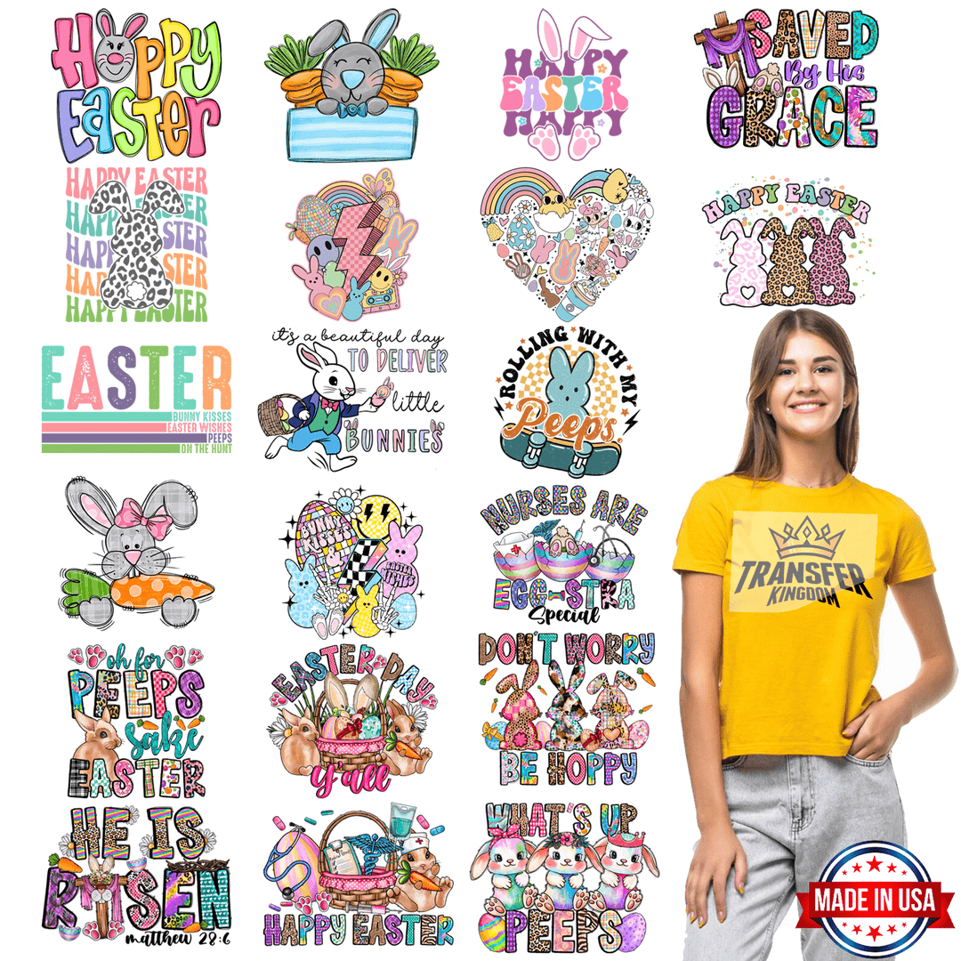 EASTER Premade Gang sheet - 20 PCS 10 INCH - transfer-kingdom