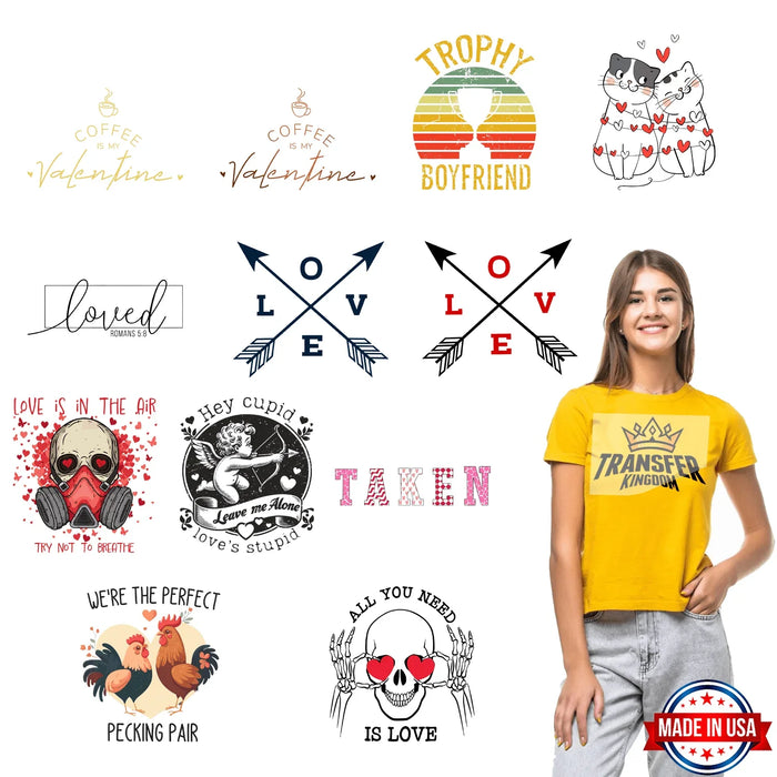 Valentine's Premade Gang sheet - 12 PCS 10 INCH (Version 5)