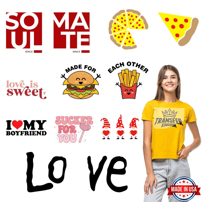 Valentine's Premade Gang sheet - 12 PCS 10 INCH (Version 7)