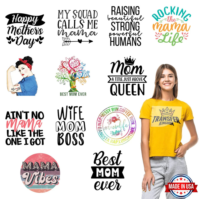 Mother's Day - Premade Gang sheet - 12 PCS 10 INCH (Version 1)