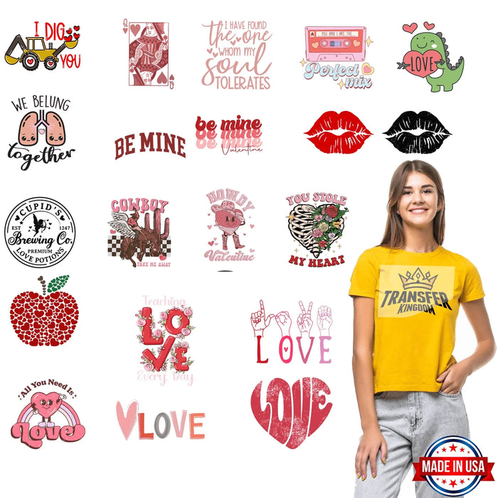 Valentine's Premade Gang sheet - 20 PCS 10 INCH (Variation 1)