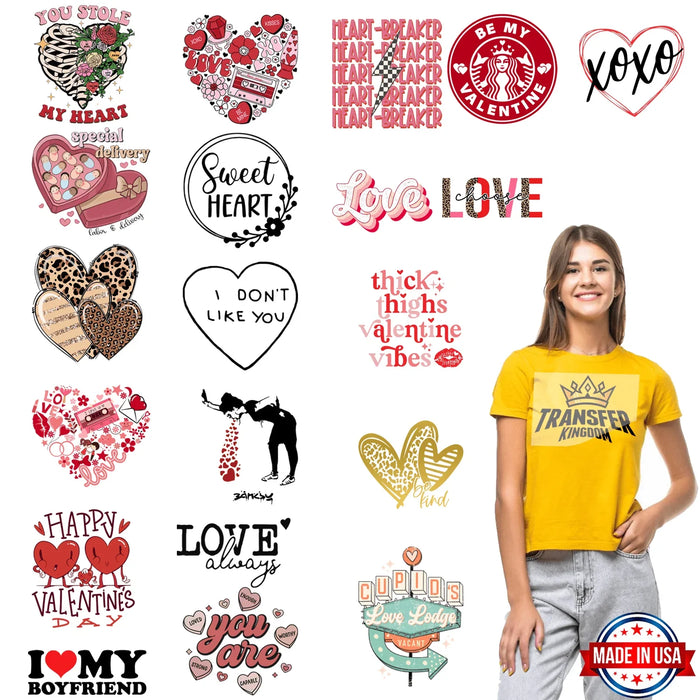 Valentine's Premade Gang sheet - 20 PCS 10 INCH (Variation 2)