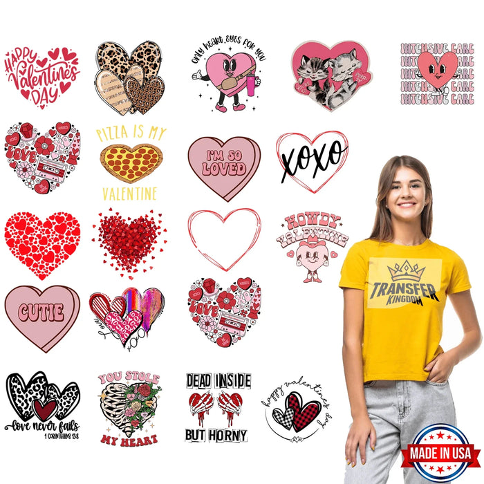 Valentine's Premade Gang sheet - 20 PCS 10 INCH (Variation 3)