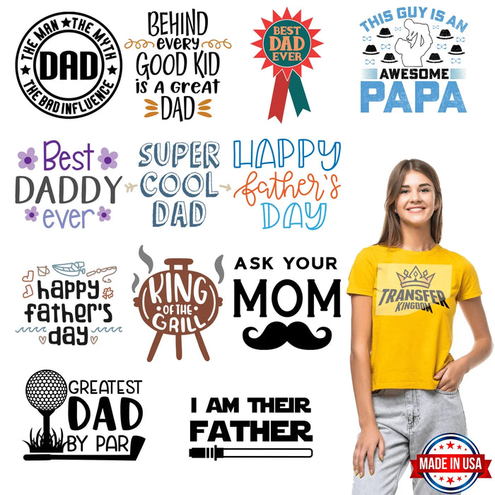 Father's Day - Premade Gang sheet - 12 PCS 10 INCH (Version 1)