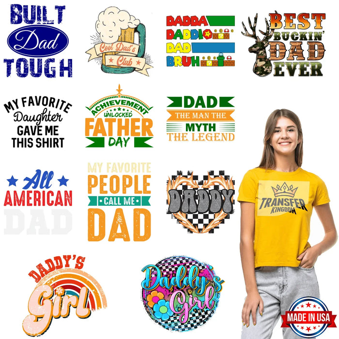 Father's Day - Premade Gang sheet - 12 PCS 10 INCH (Version 4)