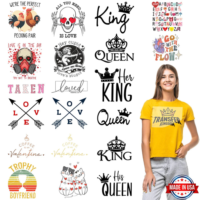 Valentine's Premade Gang sheet - 20 PCS 10 INCH (Variation 5)