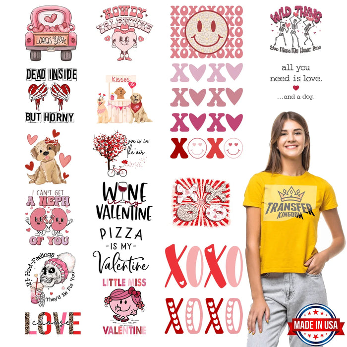 Valentine's Premade Gang sheet - 20 PCS 10 INCH (Variation 8)