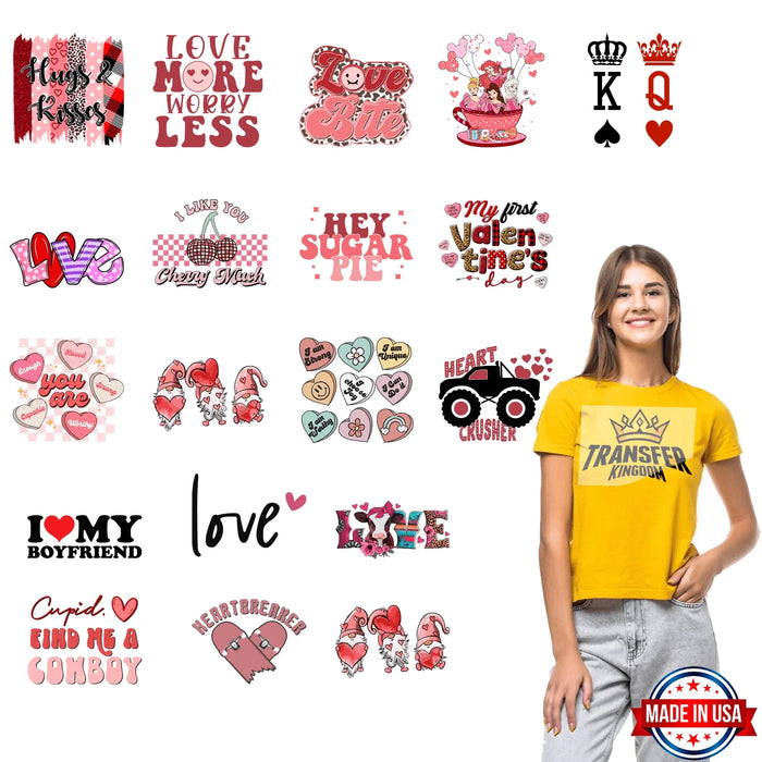 Valentine's Premade Gang sheet - 20 PCS 10 INCH (Variation 9)