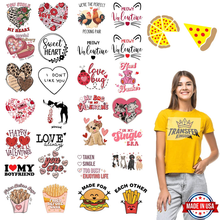 Valentine's Premade Gang sheet - 30 PCS 10 INCH (Variation 3)