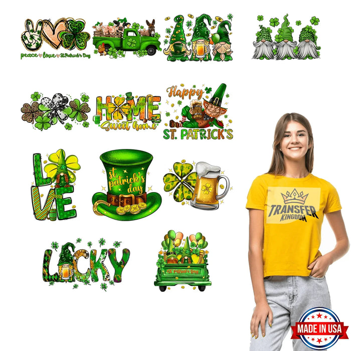 St. Patrick's Day Premade Gang sheet - 12 PCS 10 INCH (Variation 8)