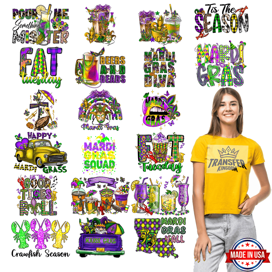 Mardi Gras Premade Gang sheet #27 - transfer-kingdom