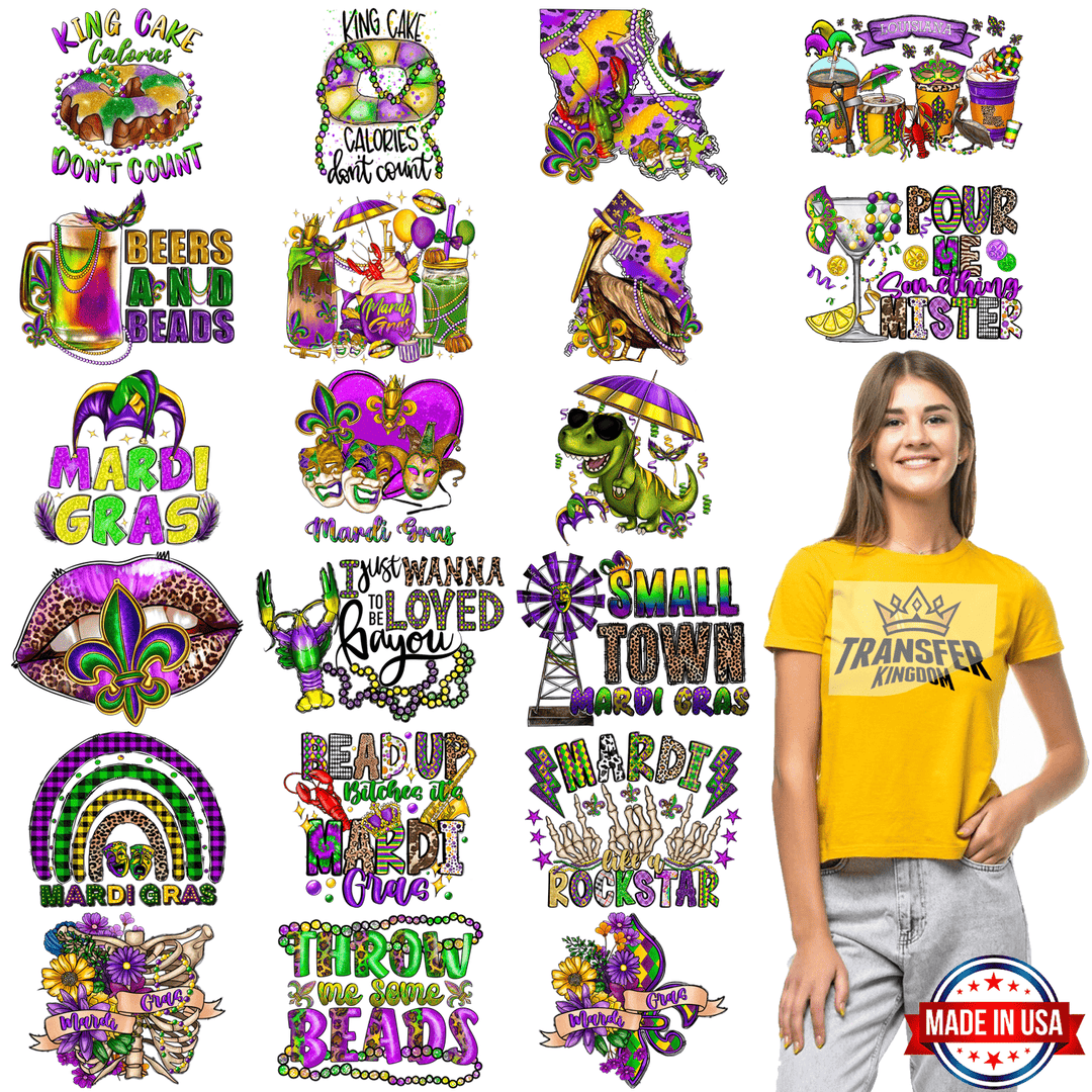 Mardi Gras Premade Gang sheet #30 - transfer-kingdom