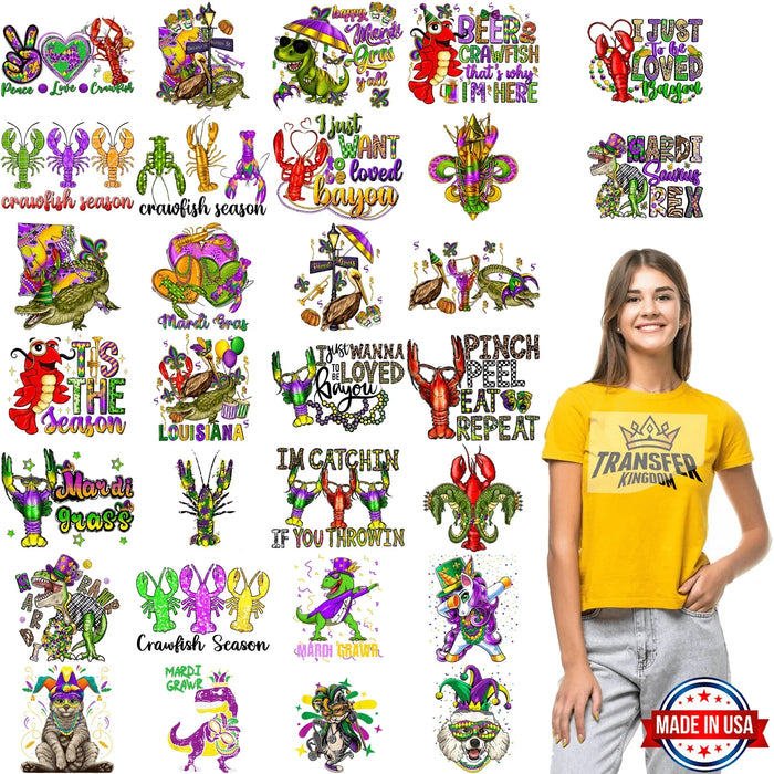 Mardi Gras Premade Gang sheet - 30 PCS 10 INCH (Variation 1)